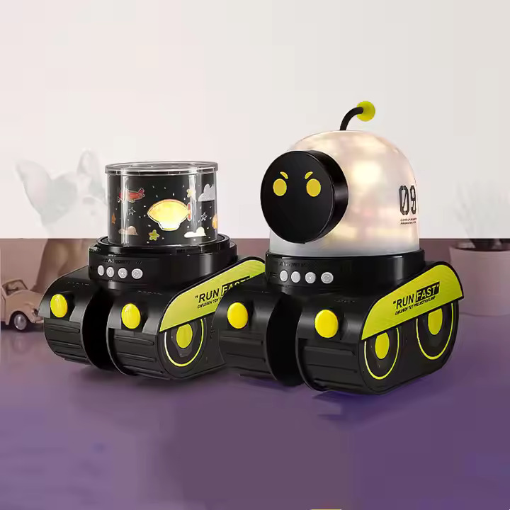 Bilişim Burada Tank Robot 12 Film Projeksiyon Lamba Bluetooth Hoparlör Gece Lambası Şarjlı